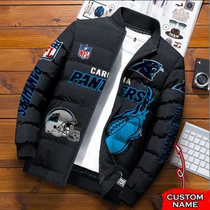 Carolina Panthers NFL Premium Puffer Down Jacket Personalized Name