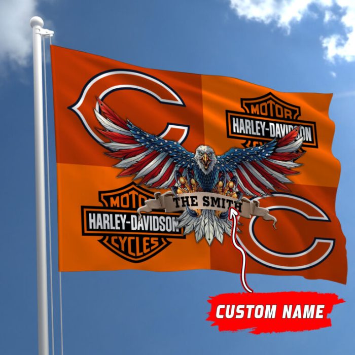 Chicago Bears NFL Harley Davidson Fly Flag Outdoor Flag FI451