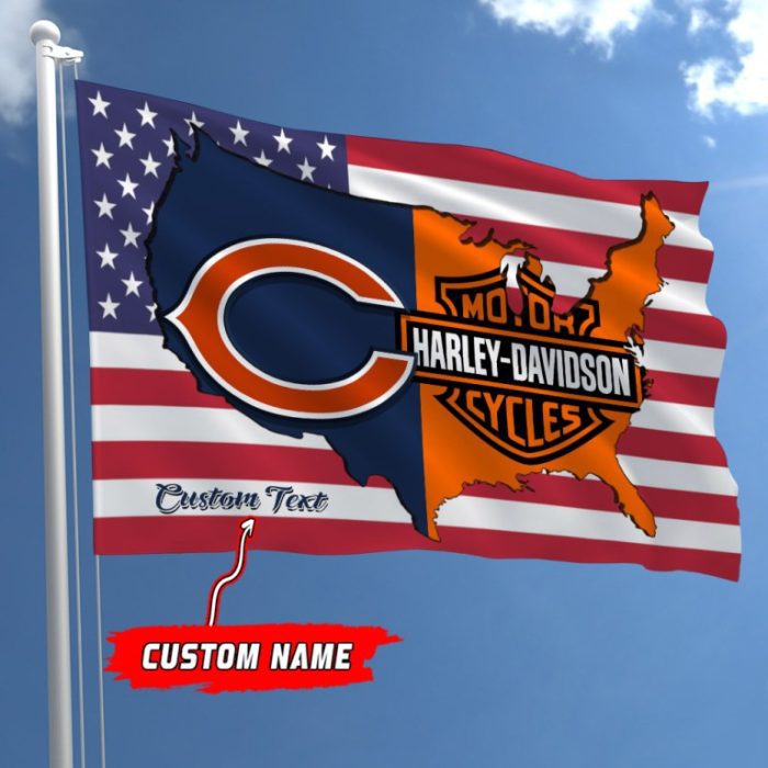 Chicago Bears NFL Harley Davidson Fly Flag Outdoor Flag FI452