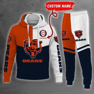 Chicago Bears NFL Premium Sport 3D Hoodie & Jogger Personalized Name CHJ1276