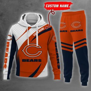 Chicago Bears NFL Premium Sport 3D Hoodie & Jogger Personalized Name CHJ1277
