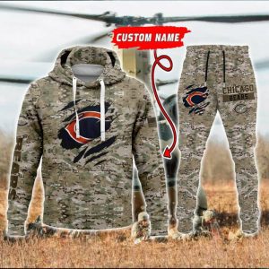 Chicago Bears NFL Premium Sport 3D Hoodie & Jogger Personalized Name CHJ1509