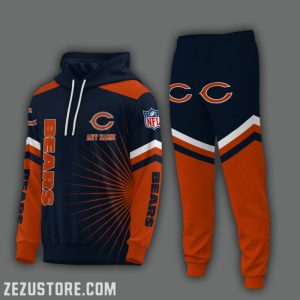 Chicago Bears NFL Premium Sport 3D Hoodie & Jogger Personalized Name CHJ1543