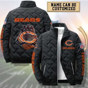 Chicago Bears Padded Jacket Stand Collar Coats
