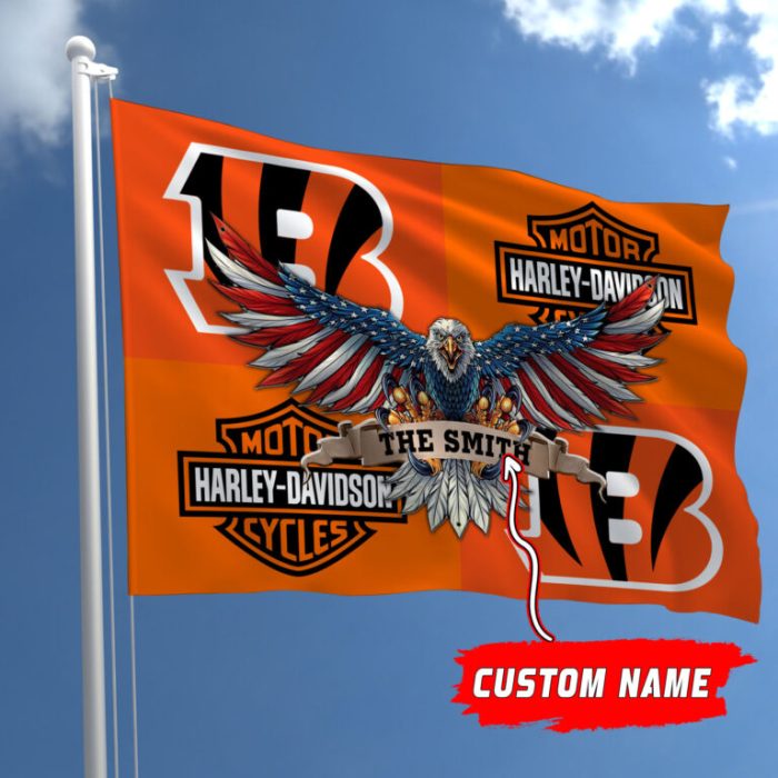 Cincinnati Bengals NFL Harley Davidson Fly Flag Outdoor Flag FI453