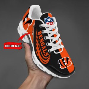 Cincinnati Bengals Personalized NFL Half Color Air Max Plus TN Shoes TN1297