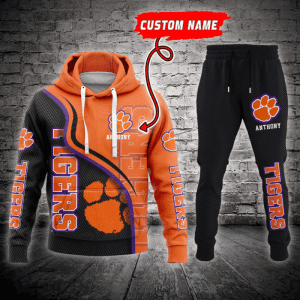 Clemson Tigers NCAA Premium Sport 3D Hoodie & Jogger Personalized Name CHJ1027