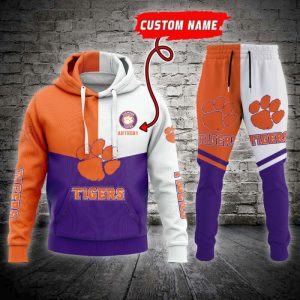 Clemson Tigers NCAA Premium Sport 3D Hoodie & Jogger Personalized Name CHJ1029