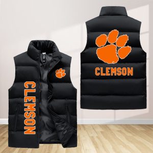 Clemson Tigers Sleeveless Down Jacket Sleeveless Vest