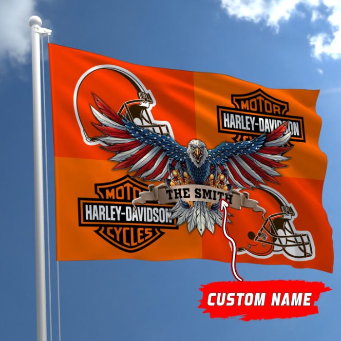 Cleveland Browns NFL Harley Davidson Fly Flag Outdoor Flag FI455