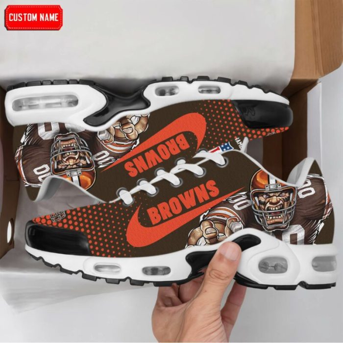 Cleveland Browns NFL Premium Air Max Plus TN Sport Shoes Personalized Name TN1458