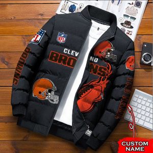 Cleveland Browns NFL Premium Puffer Down Jacket Personalized Name