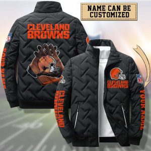 Cleveland Browns Padded Jacket Stand Collar Coats