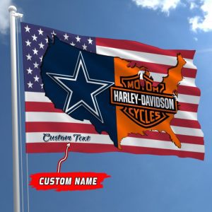 Dallas Cowboys NFL Harley Davidson Fly Flag Outdoor Flag FI458