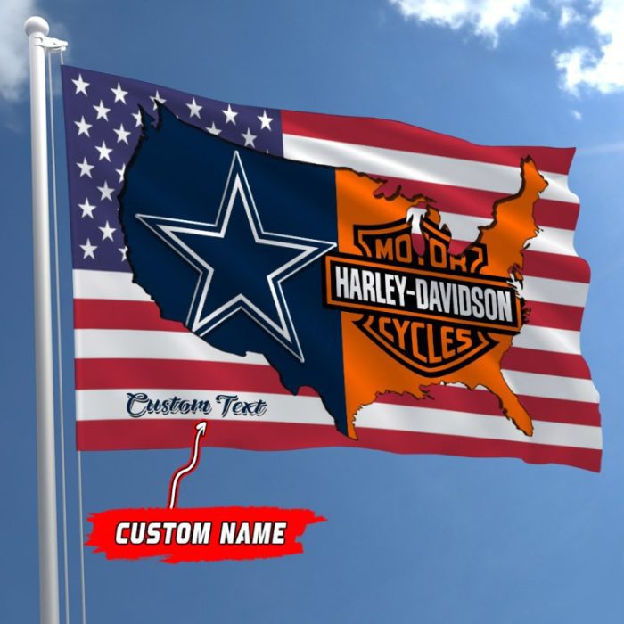 Dallas Cowboys NFL Harley Davidson Fly Flag Outdoor Flag FI458