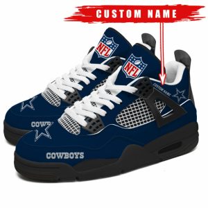 Dallas Cowboys NFL Premium Jordan 4 Sneaker Personalized Name Shoes JD4725