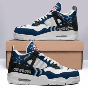 Dallas Cowboys NFL Premium Jordan 4 Sneaker Personalized Name Shoes JD4726