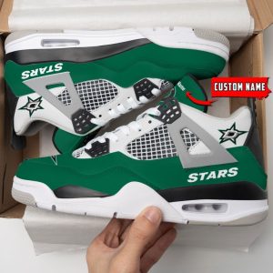 Dallas Stars NHL Premium Jordan 4 Sneaker Personalized Name Shoes JD4653