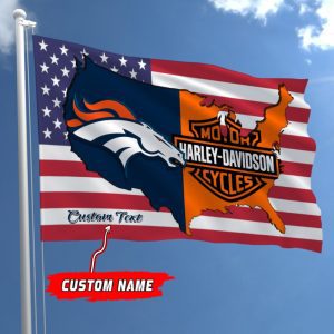 Denver Broncos NFL Harley Davidson Fly Flag Outdoor Flag FI460