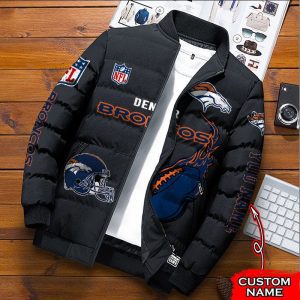 Denver Broncos NFL Premium Puffer Down Jacket Personalized Name