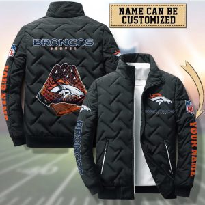 Denver Broncos Padded Jacket Stand Collar Coats