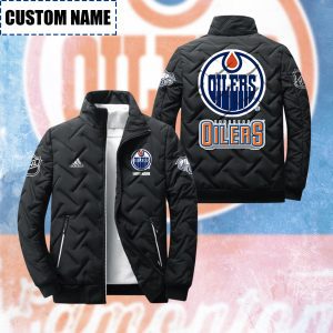 Edmonton Oilers Padded Jacket Stand Collar Coats