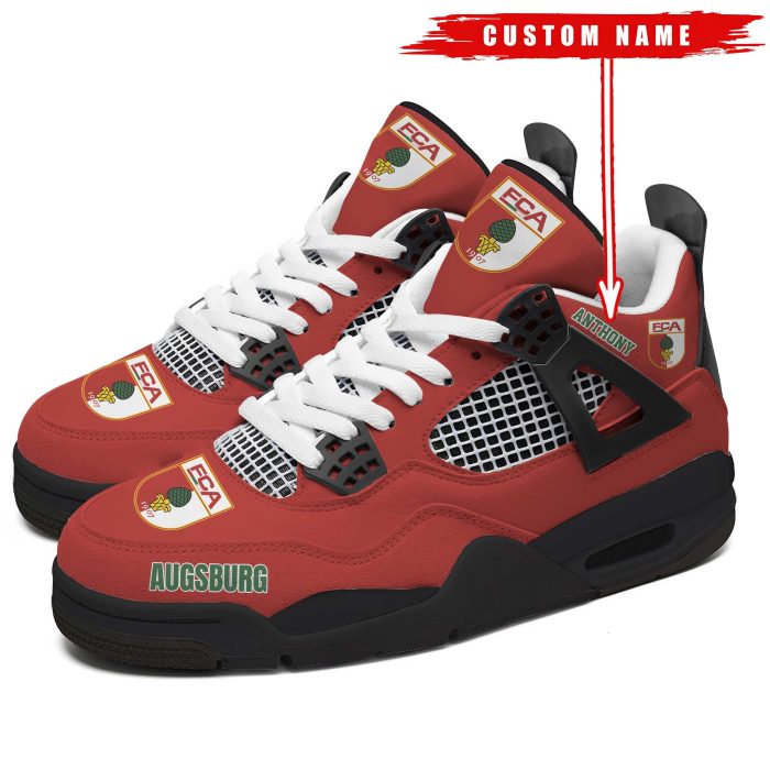 FC Augsburg Bundesliga Premium Sneaker Jordan 4 Personalized Name Shoes JD4696