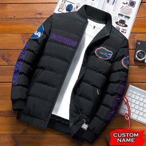 Florida Gators NCAA Premium Puffer Down Jacket Personalized Name