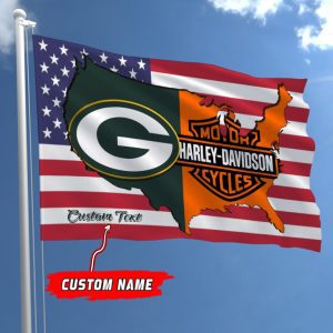 Green Bay Packers NFL Harley Davidson Fly Flag Outdoor Flag FI464