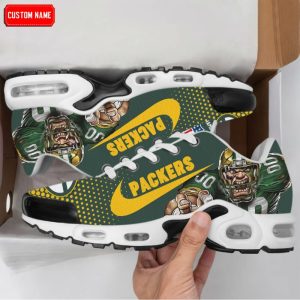Green Bay Packers NFL Premium Air Max Plus TN Sport Shoes Personalized Name TN1462