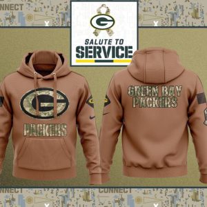 Green Bay Packers NFL Salute To Service 2023 Veteran New Logo 3D Hoodie HSL1076