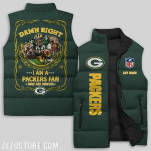 Green Bay Packers NFL Sleeveless Down Jacket Sleeveless Vest