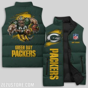 Green Bay Packers NFL Sleeveless Down Jacket Sleeveless Vest