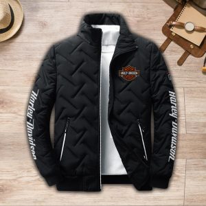 Harley-Davidson Padded Jacket Stand Collar Coats