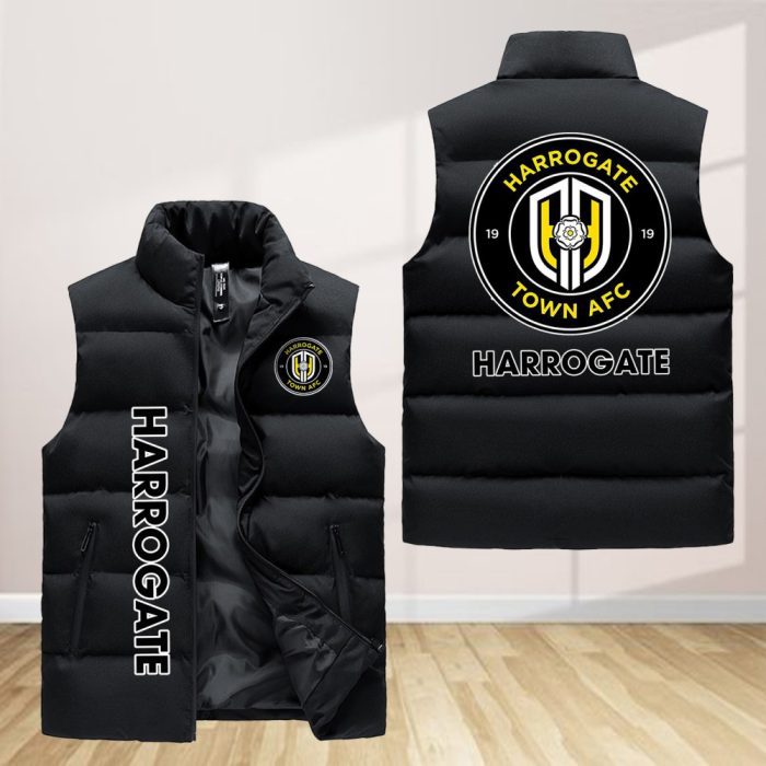 Harrogate Town Afc Sleeveless Down Jacket Sleeveless Vest