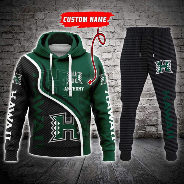 Hawaii Rainbow Warriors NCAA Premium Sport 3D Hoodie & Jogger Personalized Name CHJ1129