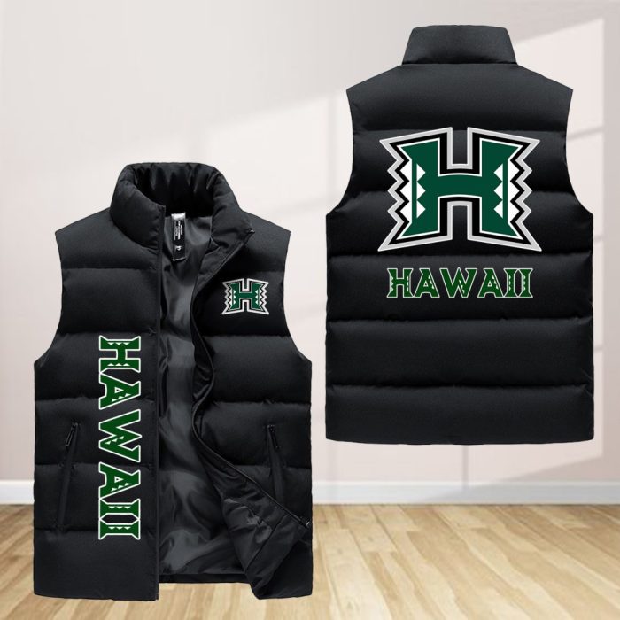 Hawaii Rainbow Warriors Sleeveless Down Jacket Sleeveless Vest