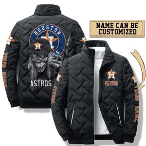 Houston Astros Padded Jacket Stand Collar Coats