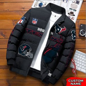 Houston Texans NFL Premium Puffer Down Jacket Personalized Name