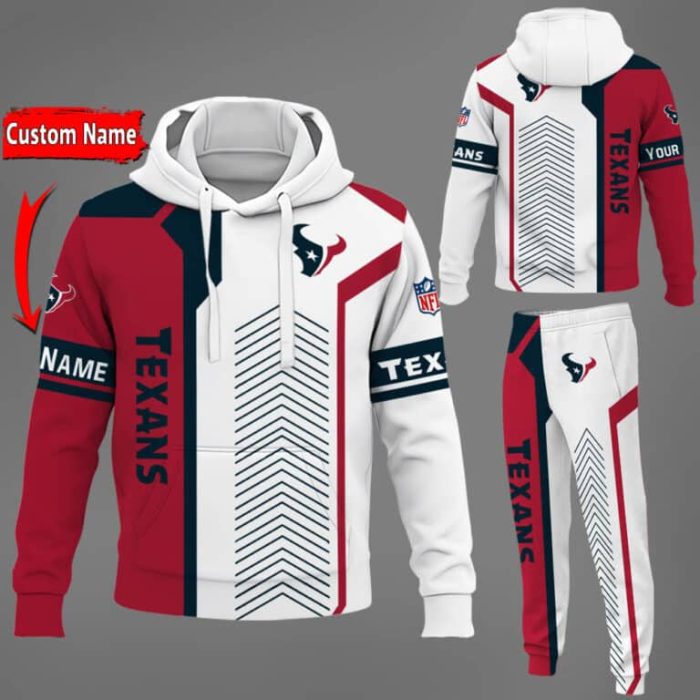 Houston Texans NFL Premium Sport 3D Hoodie & Jogger Personalized Name CHJ1581