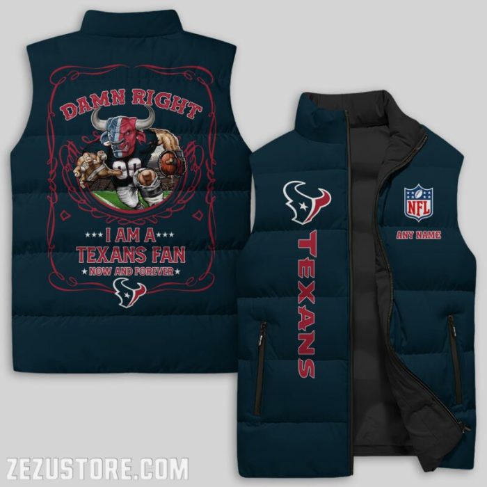 Houston Texans NFL Sleeveless Down Jacket Sleeveless Vest