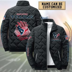 Houston Texans Padded Jacket Stand Collar Coats