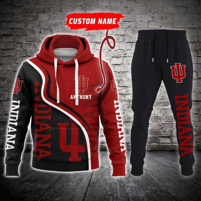 Indiana Hoosiers NCAA Premium Sport 3D Hoodie & Jogger Personalized Name CHJ1130