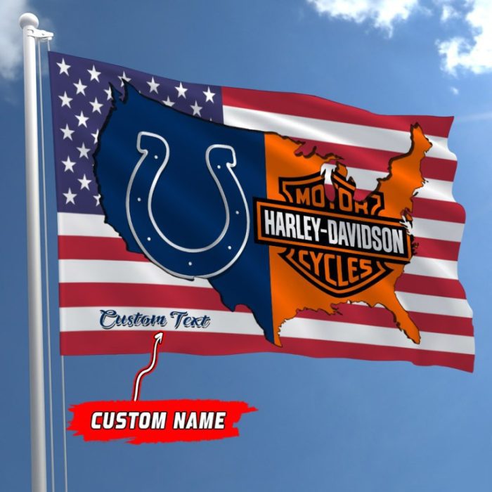 Indianapolis Colts NFL Harley Davidson Fly Flag Outdoor Flag FI468