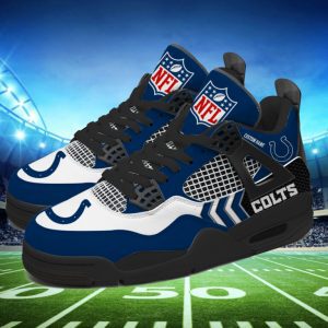 Indianapolis Colts NFL Premium Jordan 4 Sneaker Personalized Name Shoes JD4736