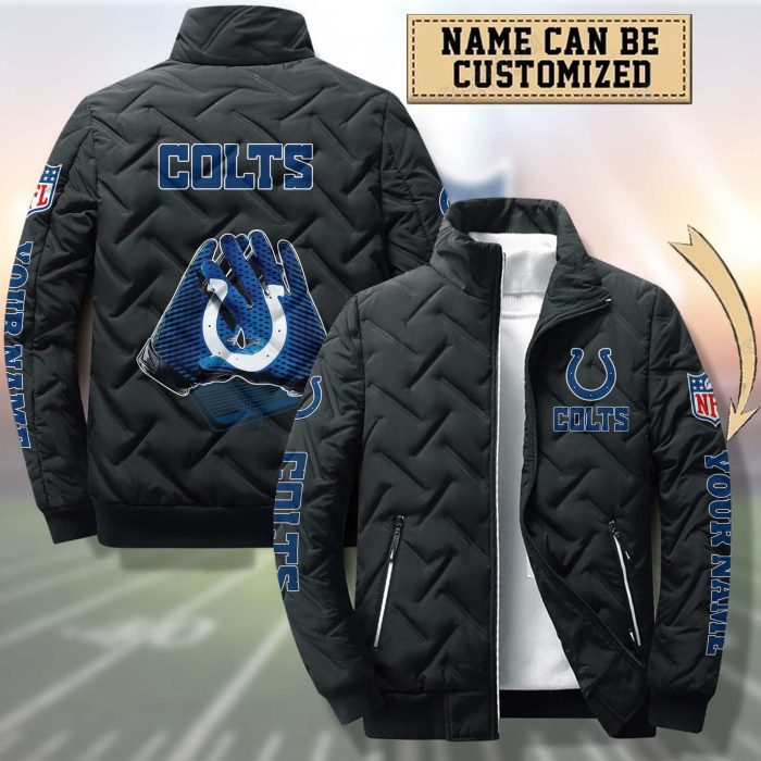 Indianapolis Colts Padded Jacket Stand Collar Coats