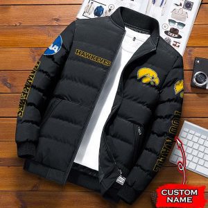 Iowa Hawkeyes NCAA Premium Puffer Down Jacket Personalized Name