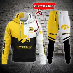 Iowa Hawkeyes NCAA Premium Sport 3D Hoodie & Jogger Personalized Name CHJ1044
