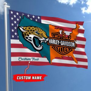 Jacksonville Jaguars NFL Harley Davidson Fly Flag Outdoor Flag FI470