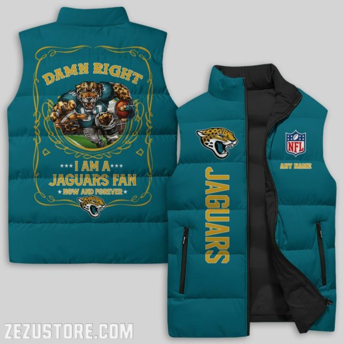 Jacksonville Jaguars NFL Sleeveless Down Jacket Sleeveless Vest